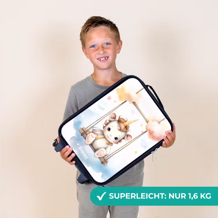Schommelende baby eenhoorn Kinderkoffer - Zwart klein -sfeer4_DE