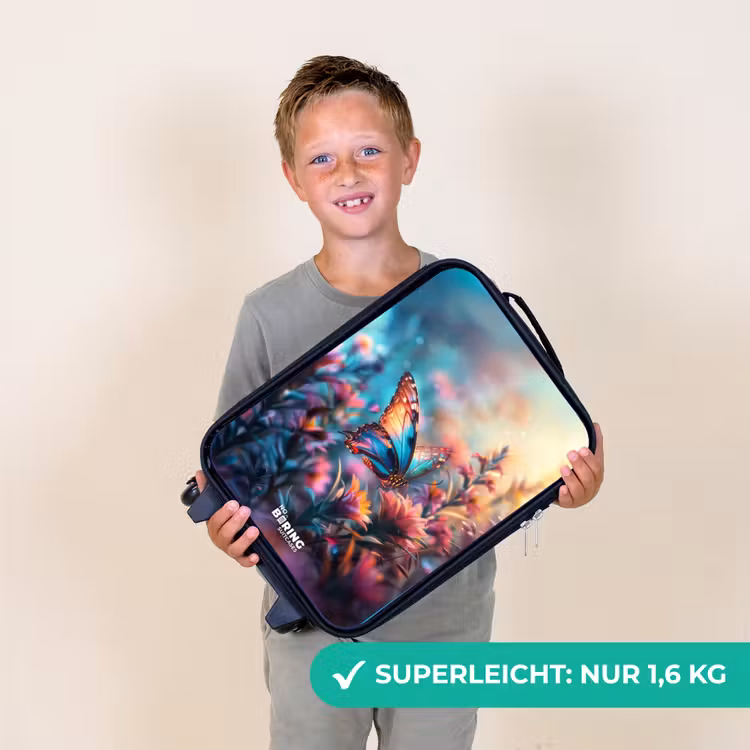 Vlinder flowers Kinderkoffer - Zwart klein -sfeer4_DE