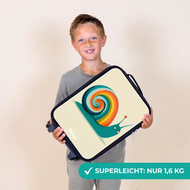 Slak - Regenboog - Kleurrijk Kinderkoffer - Zwart klein -sfeer4_DE