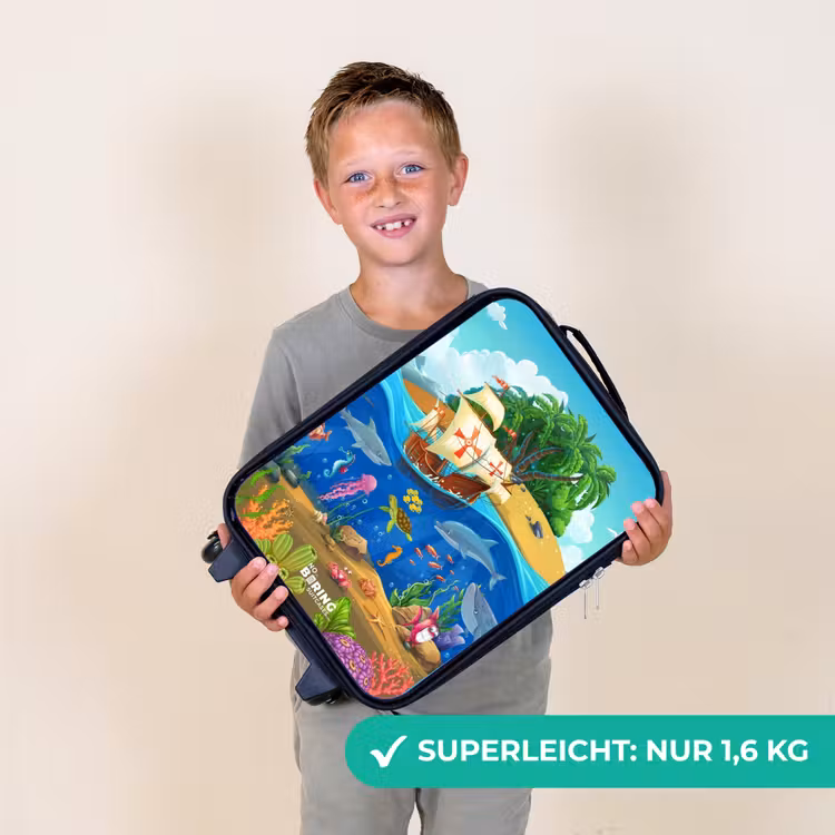 Zeilschip op de oceaan Kinderkoffer - Zwart klein -sfeer4_DE
