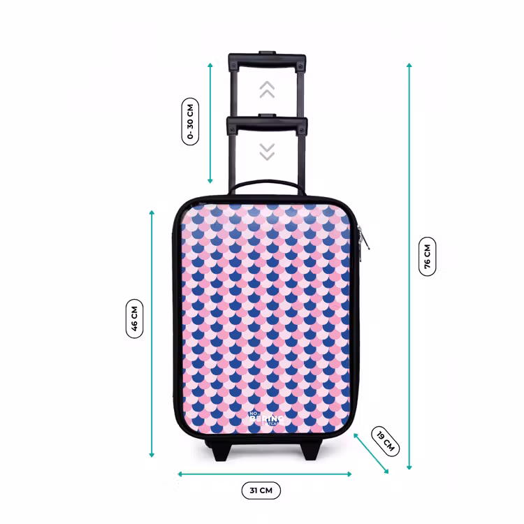 Schubben - Patroon - Blauw - Roze Kinderkoffer - Zwart klein -productfoto_formaten