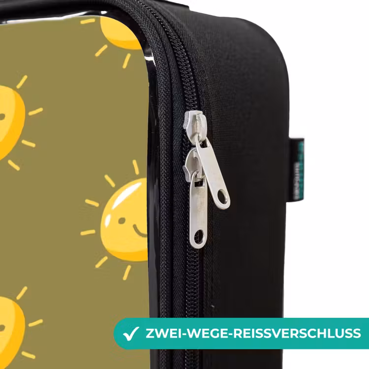 Sunny situation olijf Kinderkoffer - Zwart klein -rits_DE