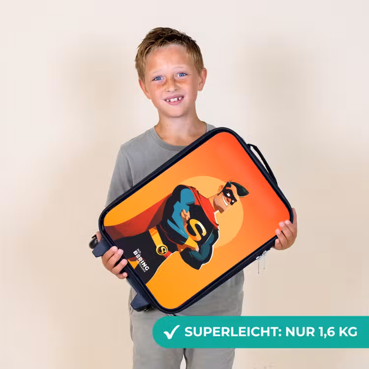 Sunny superhero Kinderkoffer - Zwart klein -sfeer4_DE