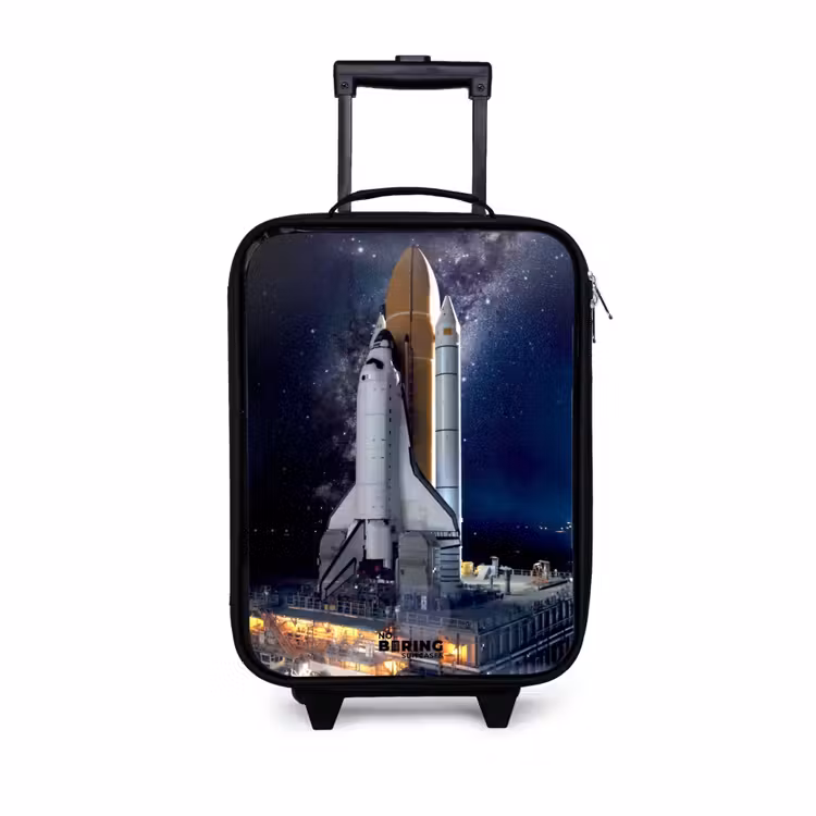 Spaceshuttle die klaar is om op te stijgen Kinderkoffer - Zwart klein -3d