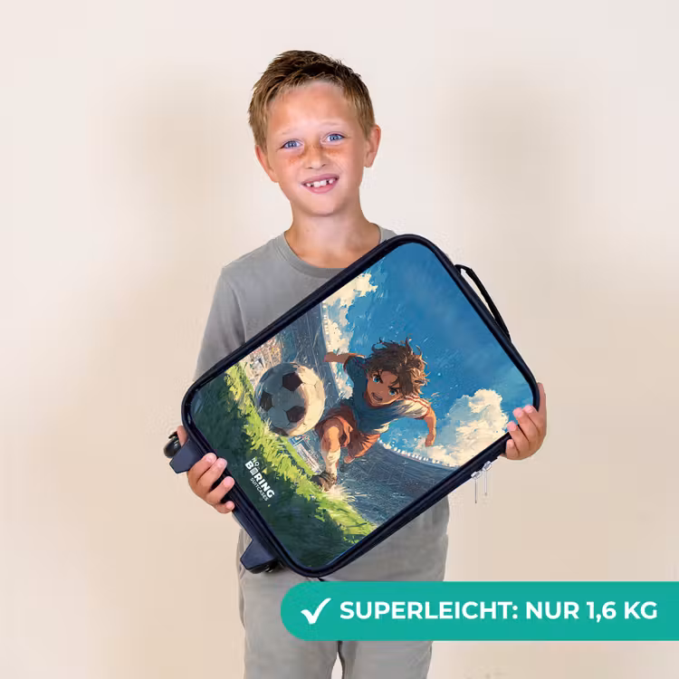 Stadion - Voetbal - Jongen Kinderkoffer - Zwart klein -sfeer4_DE