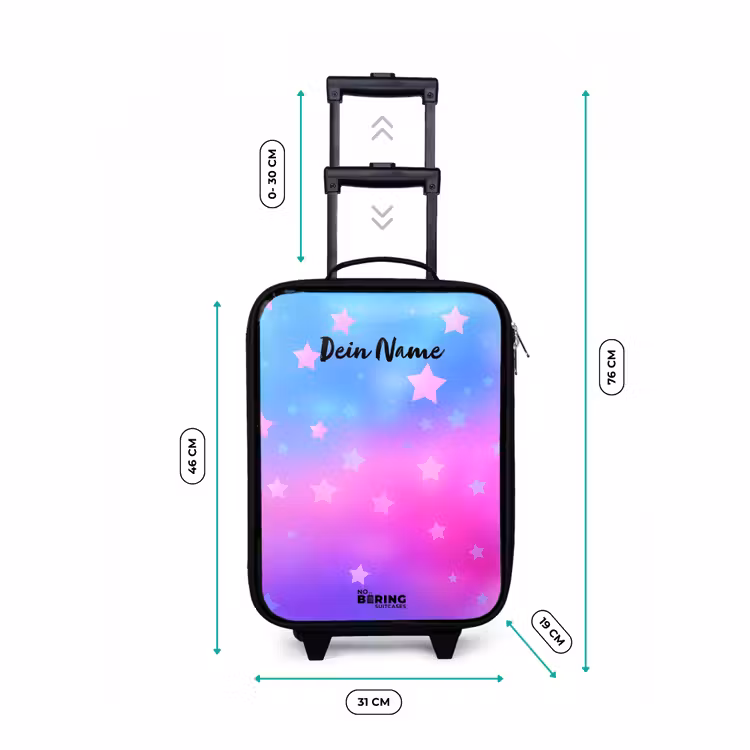 Sterren - Roze - Blauw Kinderkoffer - Zwart klein -productfoto_formaten