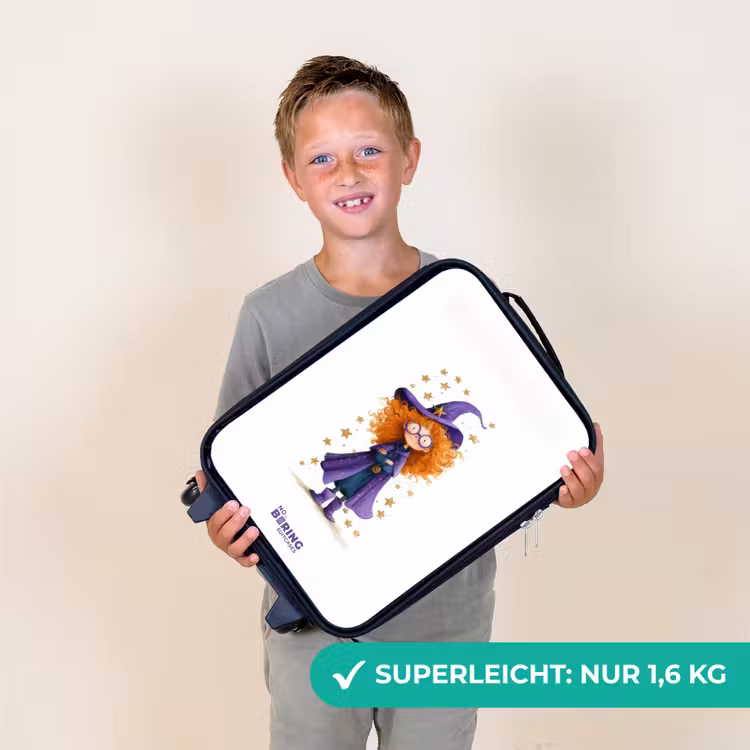 Sterrenmagie met krullen Kinderkoffer - Zwart klein -sfeer4_DE