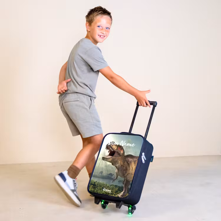 Thijs Tyrannosaurus Kinderkoffer - Zwart klein -sfeer3