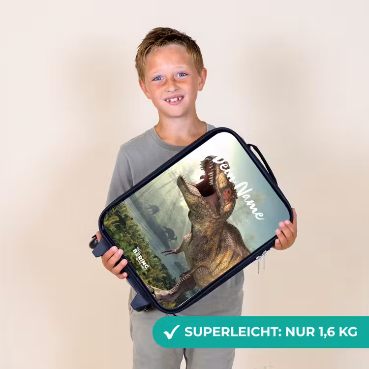 Thijs Tyrannosaurus Kinderkoffer - Zwart klein -sfeer4_DE