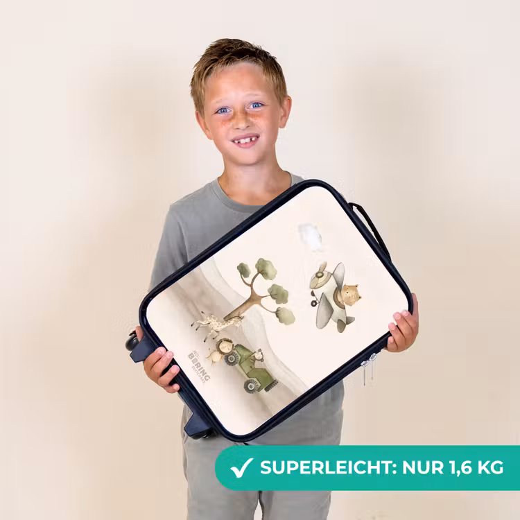 Dieren op safari Kinderkoffer - Zwart klein -sfeer4_DE