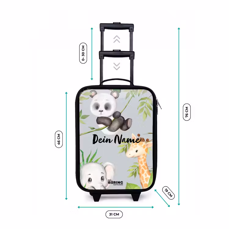 Diertjes in de jungle Kinderkoffer - Zwart klein -productfoto_formaten