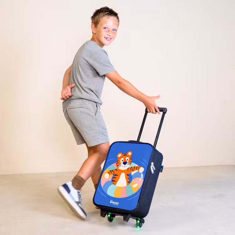 Tijger - Zwemband - Water Kinderkoffer - Zwart klein -sfeer3