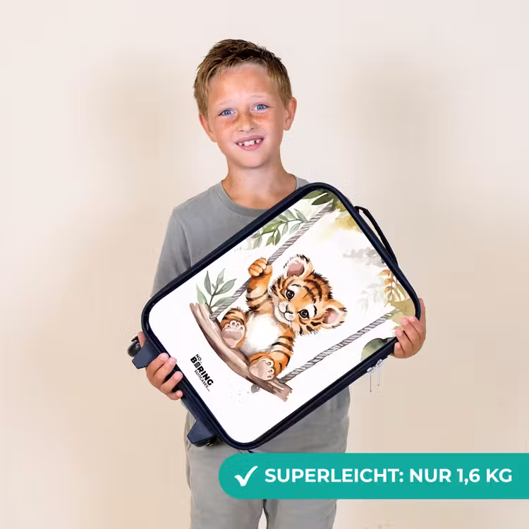 Timo tijger Kinderkoffer - Zwart klein -sfeer4_DE