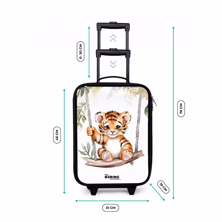 Timo tijger Kinderkoffer - Zwart klein -productfoto_formaten