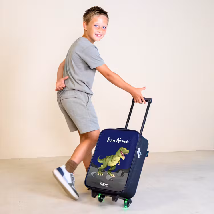 Tjibbe T-Rex Kinderkoffer - Zwart klein -sfeer3