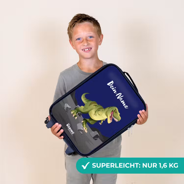 Tjibbe T-Rex Kinderkoffer - Zwart klein -sfeer4_DE