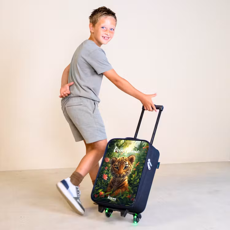 Tommy tijger Kinderkoffer - Zwart klein -sfeer3