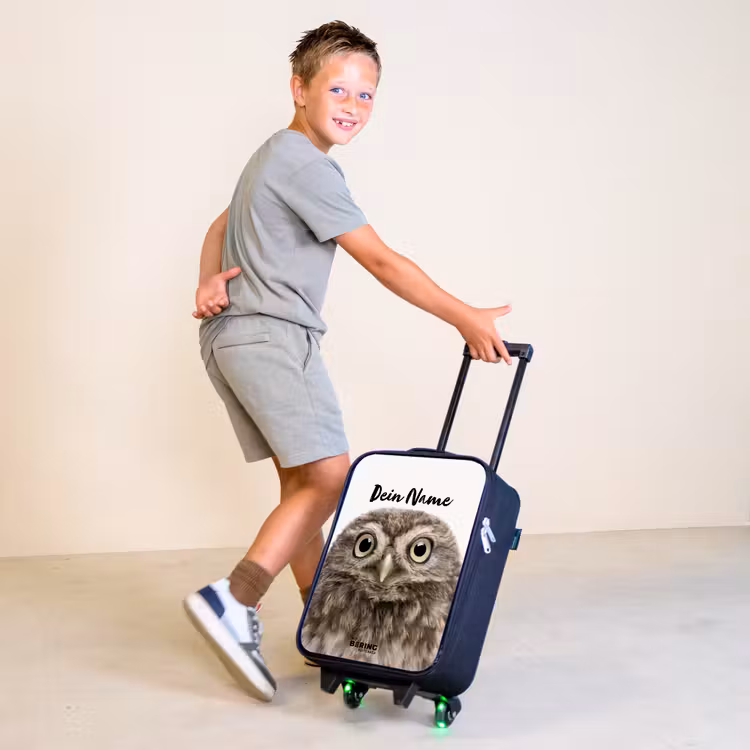 Ulke Uil Kinderkoffer - Zwart klein -sfeer3