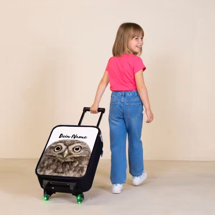 Ulke Uil Kinderkoffer - Zwart klein -sfeer1