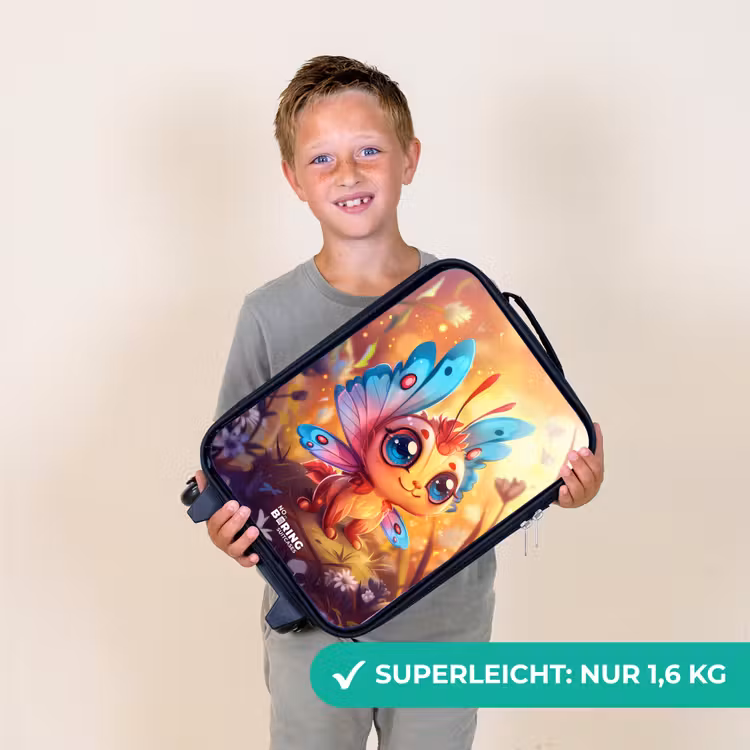 Valerio vlinderachtig Kinderkoffer - Zwart klein -sfeer4_DE