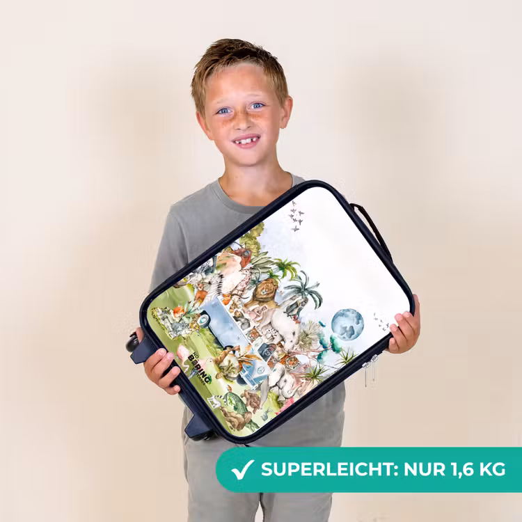 Busje met allemaal dieren Kinderkoffer - Zwart klein -sfeer4_DE