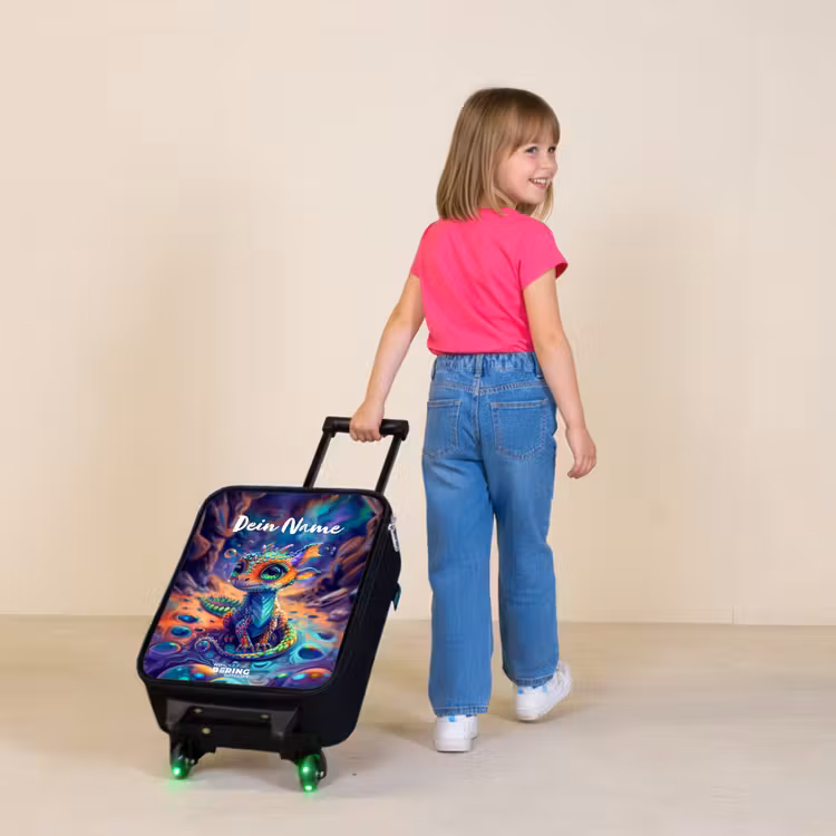 Sierlijke saffierdraak Kinderkoffer - Zwart klein -sfeer1