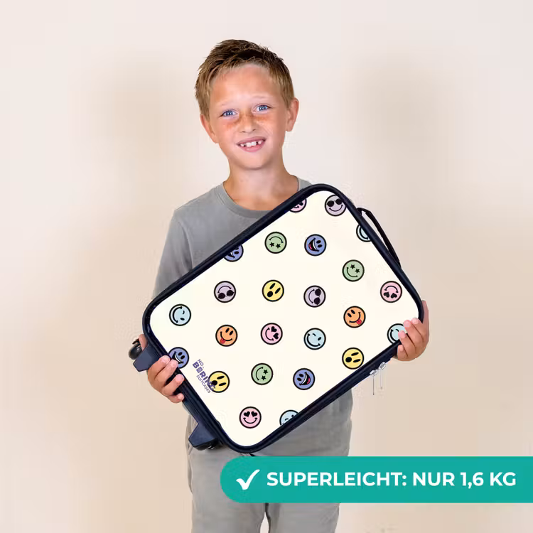 Speelse smiley-mix Kinderkoffer - Zwart klein -sfeer4_DE