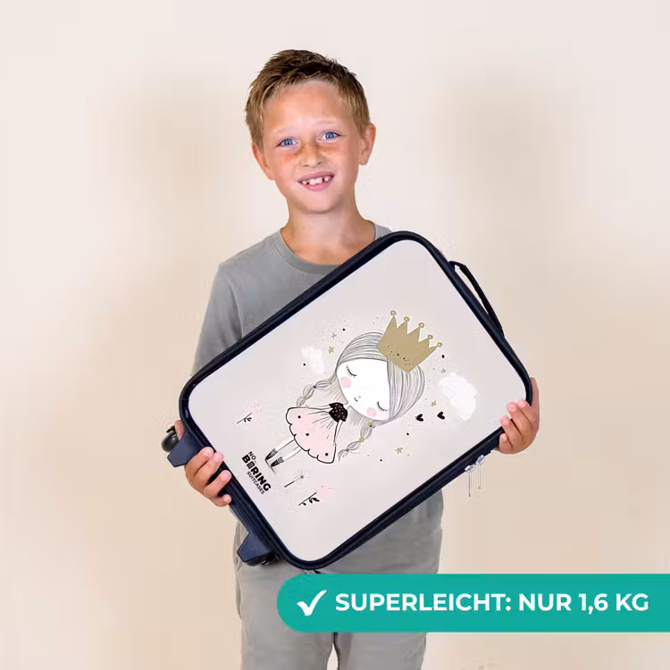 Dromerige prinses met gevlochten haar Kinderkoffer - Zwart klein -sfeer4_DE