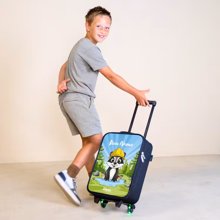 Wally werkbeer Kinderkoffer - Zwart klein -sfeer3