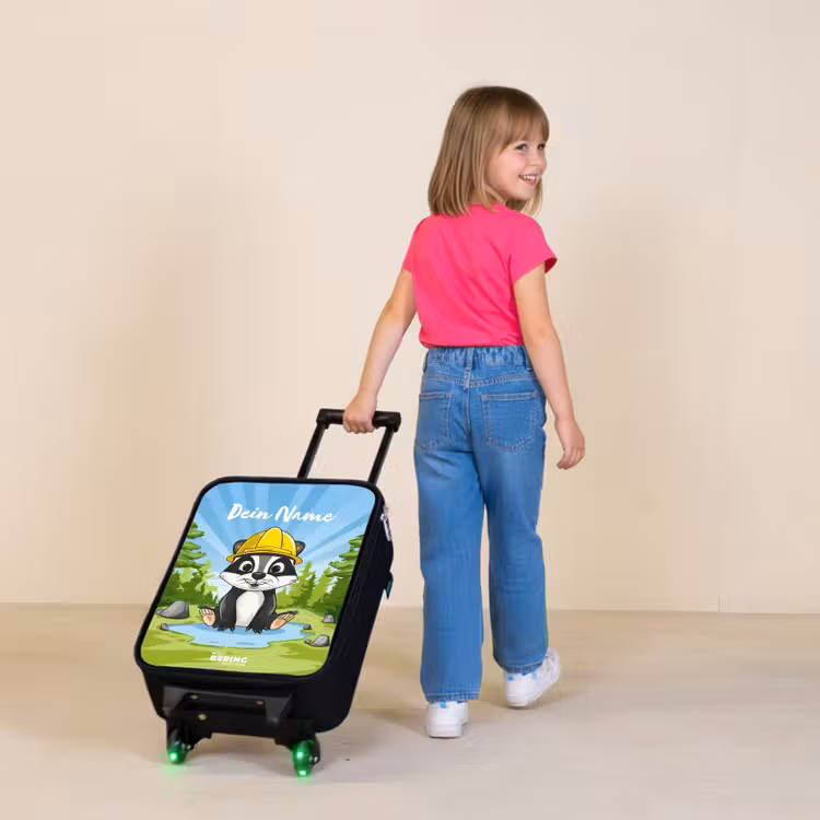 Wally werkbeer Kinderkoffer - Zwart klein -sfeer1
