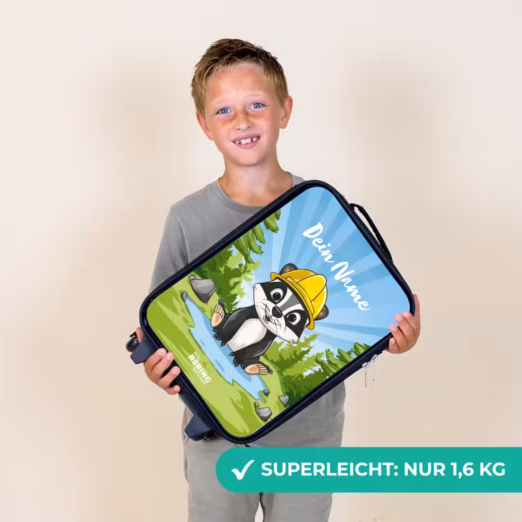 Wally werkbeer Kinderkoffer - Zwart klein -sfeer4_DE