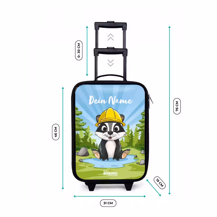 Wally werkbeer Kinderkoffer - Zwart klein -productfoto_formaten