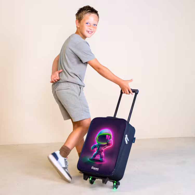 Space karate neon Kinderkoffer - Zwart klein -sfeer3