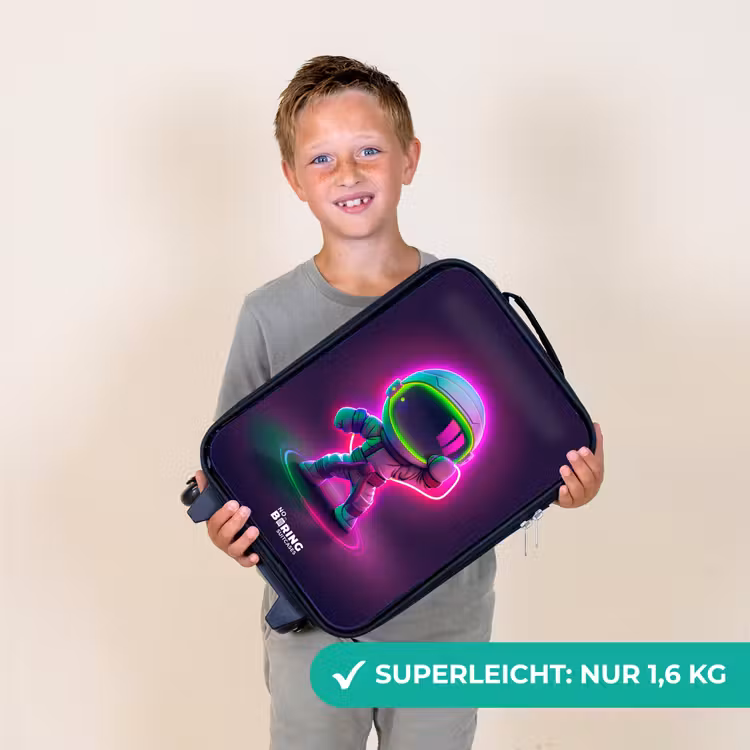 Space karate neon Kinderkoffer - Zwart klein -sfeer4_DE