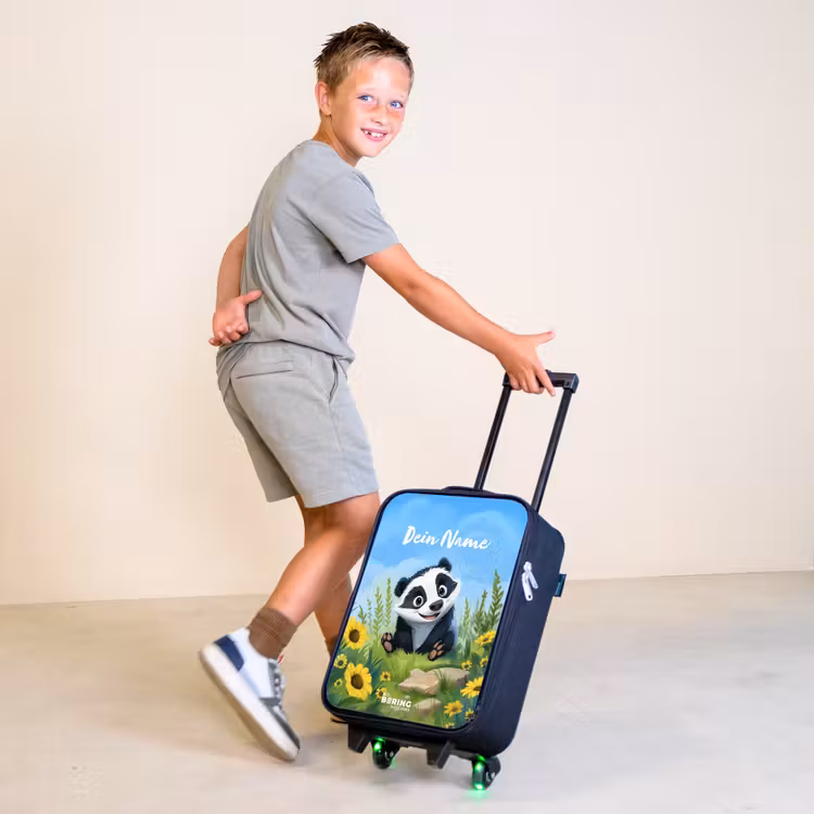 Willem wasbeer Kinderkoffer - Zwart klein -sfeer3