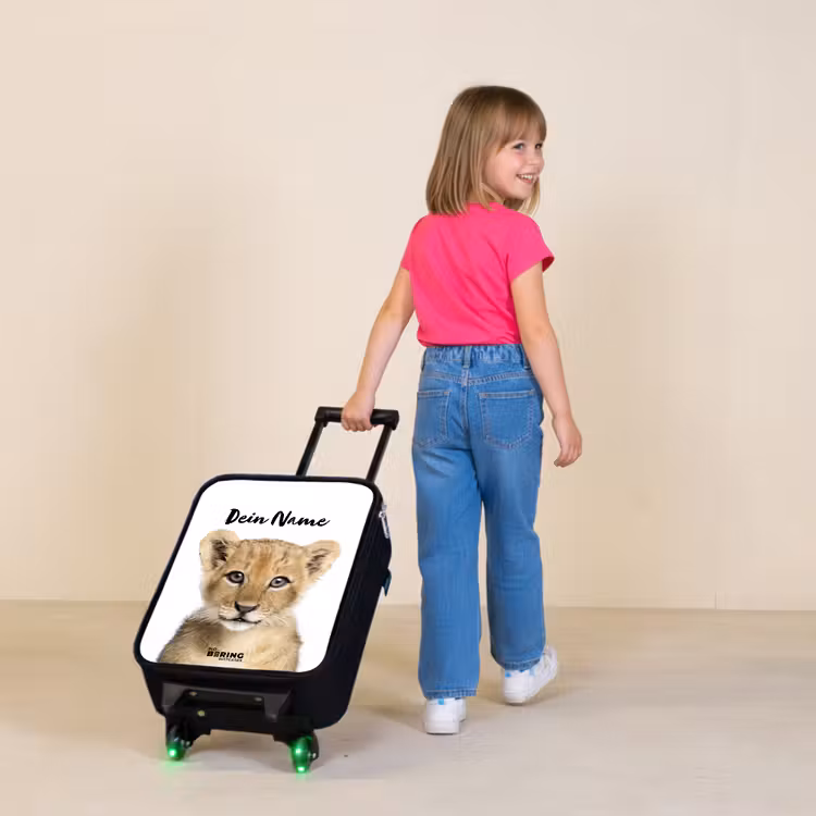 Winnie Welpje Kinderkoffer - Zwart klein -sfeer1