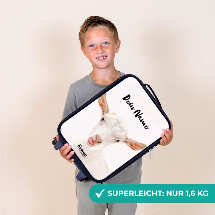 Geit die z'n Tong Uitsteekt Kinderkoffer - Zwart klein -sfeer4_DE