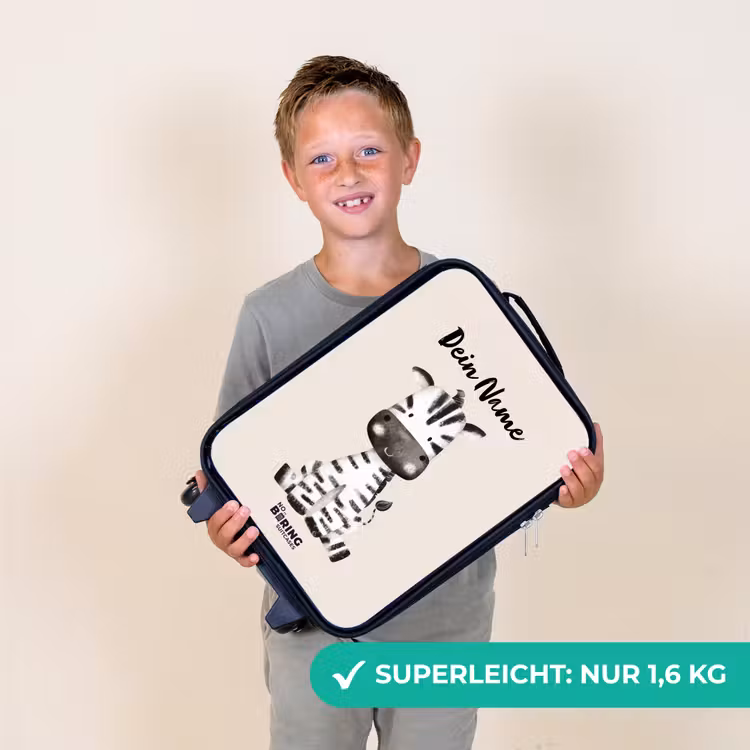 Zoë Zebra Kinderkoffer - Zwart klein -sfeer4_DE