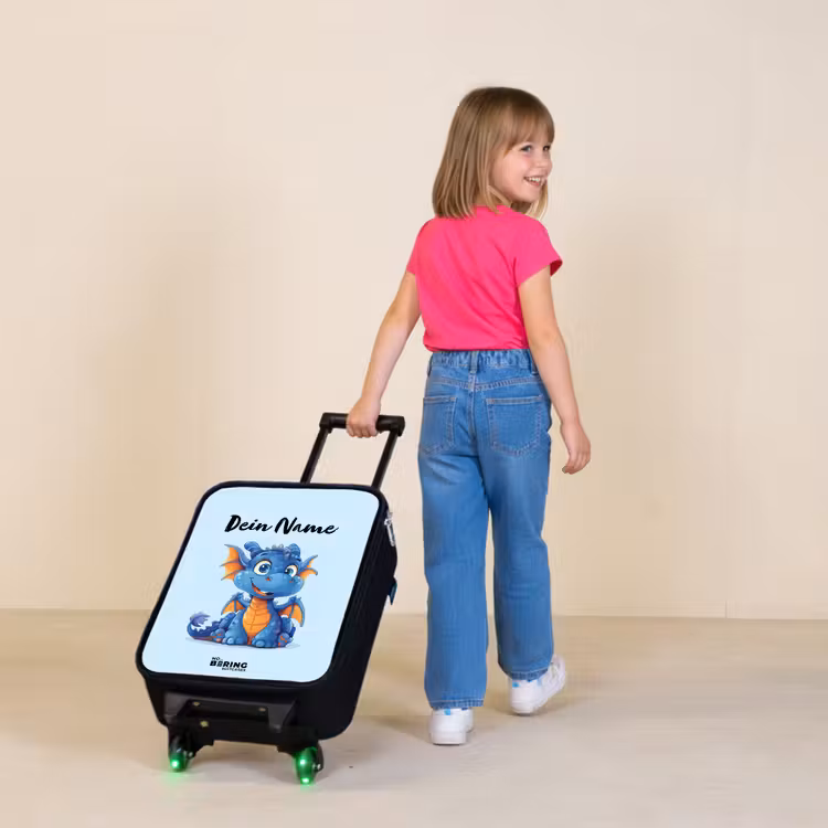 Dinky draakje Kinderkoffer - Zwart klein -sfeer1