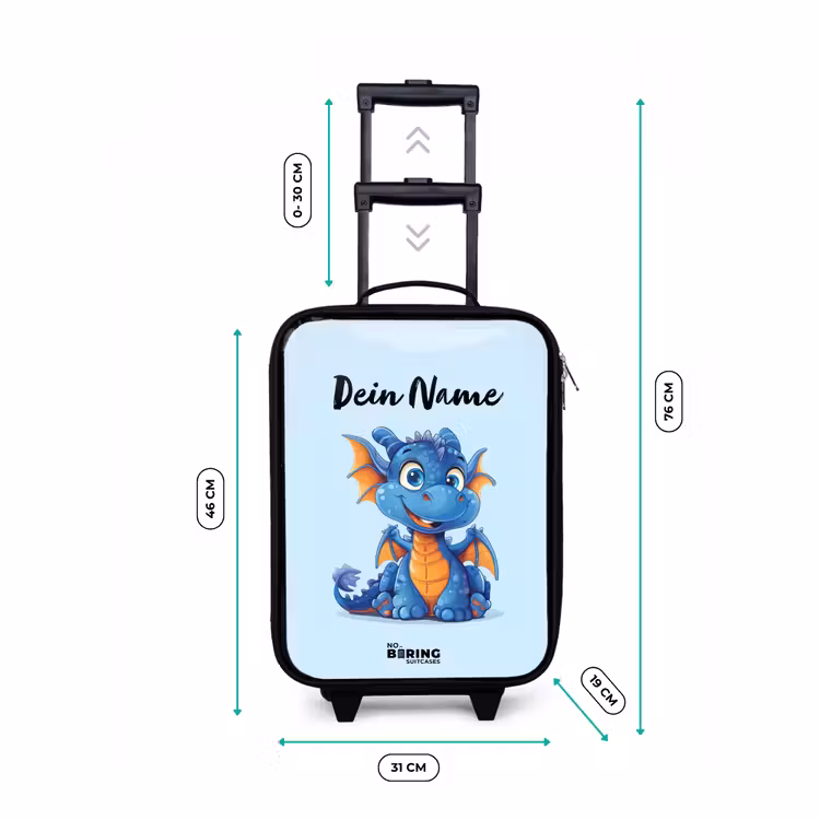 Dinky draakje Kinderkoffer - Zwart klein -productfoto_formaten