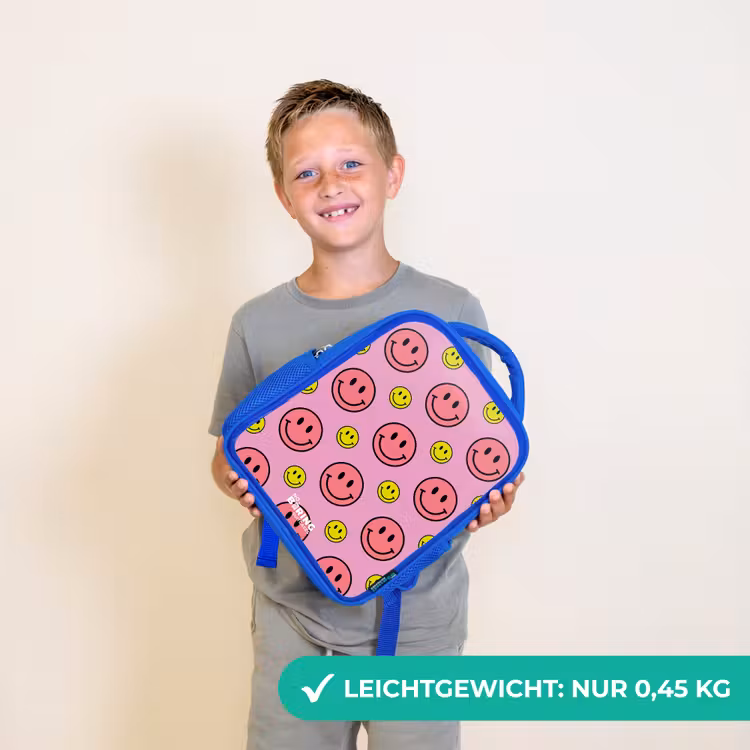 All smiles roze Kinderrugzak - Blauw middel -sfeer1_DE