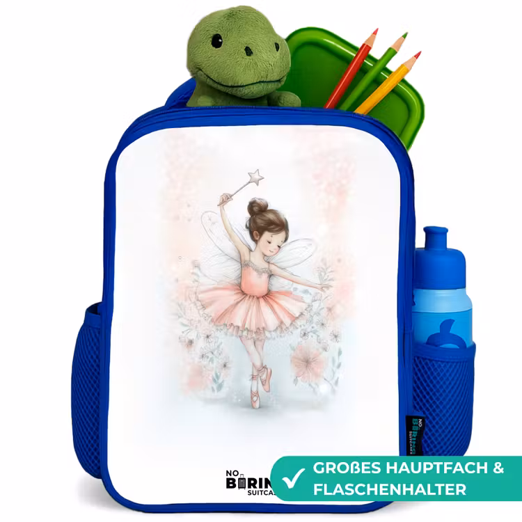 Ballerina - Elf - Fee Kinderrugzak - Blauw middel -inhoud_DE