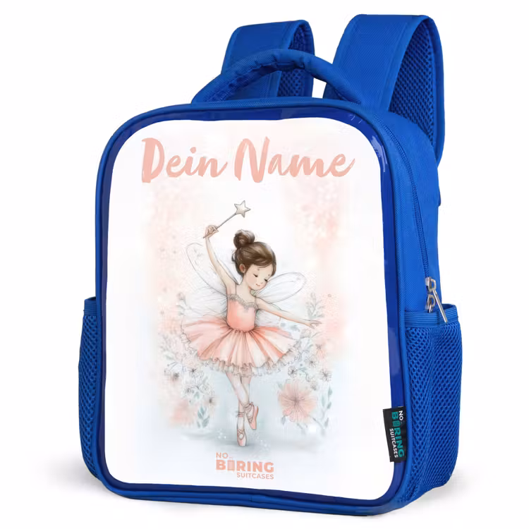 Ballerina - Elf - Fee Kinderrugzak - Blauw middel -schuin