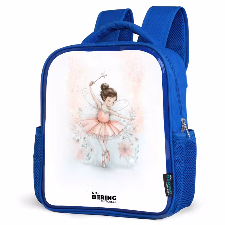Ballerina - Elf - Fee Kinderrugzak - Blauw middel -schuin