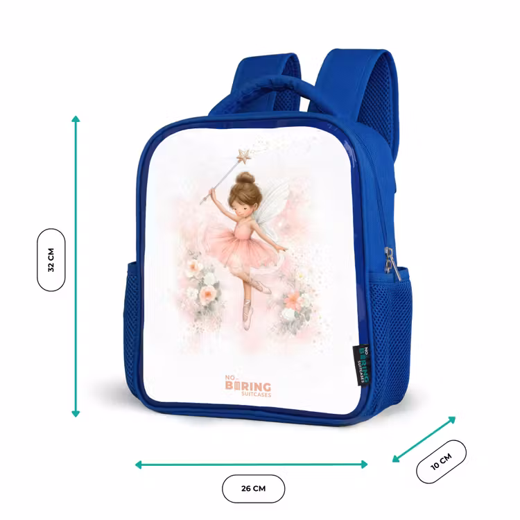 Ballerina fee in roze Kinderrugzak - Blauw middel -productfoto_formaten