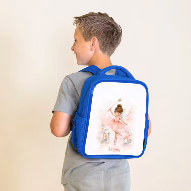 Ballerina fee in roze Kinderrugzak - Blauw middel -sfeer2