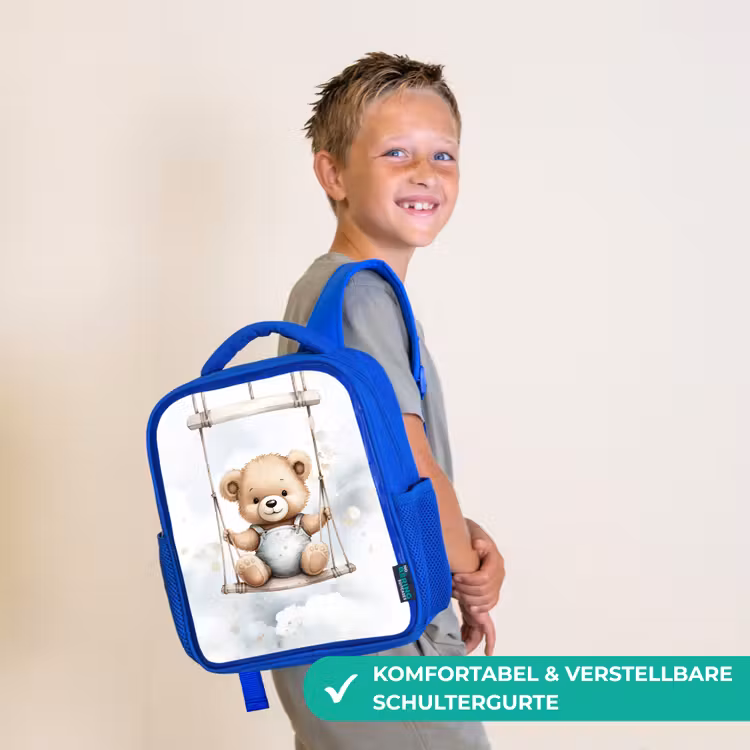 Beer - Baby - Dier - Kinderen Kinderrugzak - Blauw middel -sfeer3_DE
