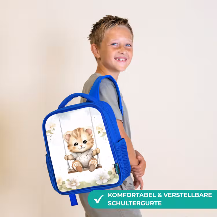 Beer - Baby - Dier - Kinderen Kinderrugzak - Blauw middel -sfeer3_DE