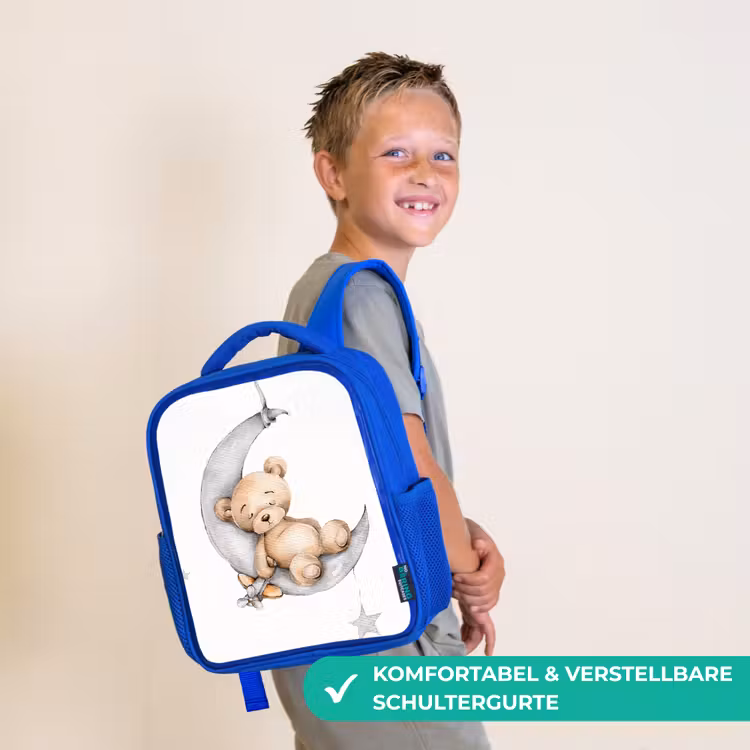 Beer - Maan - Sterren - Kinderen Kinderrugzak - Blauw middel -sfeer3_DE
