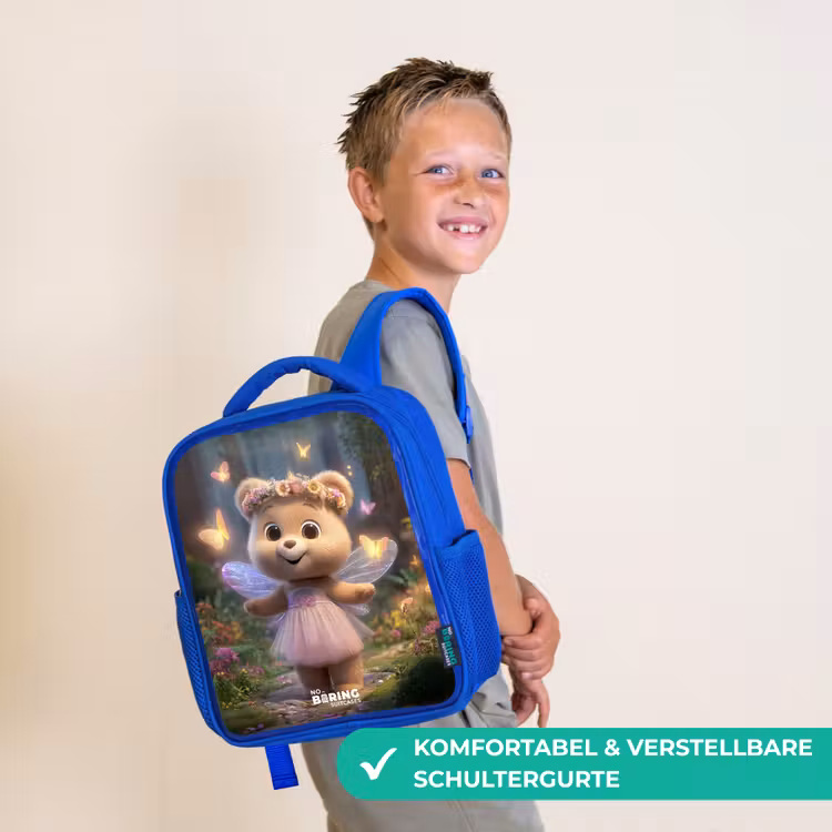 Beer - Vlinders - Bos - Fairy Kinderrugzak - Blauw middel -sfeer3_DE